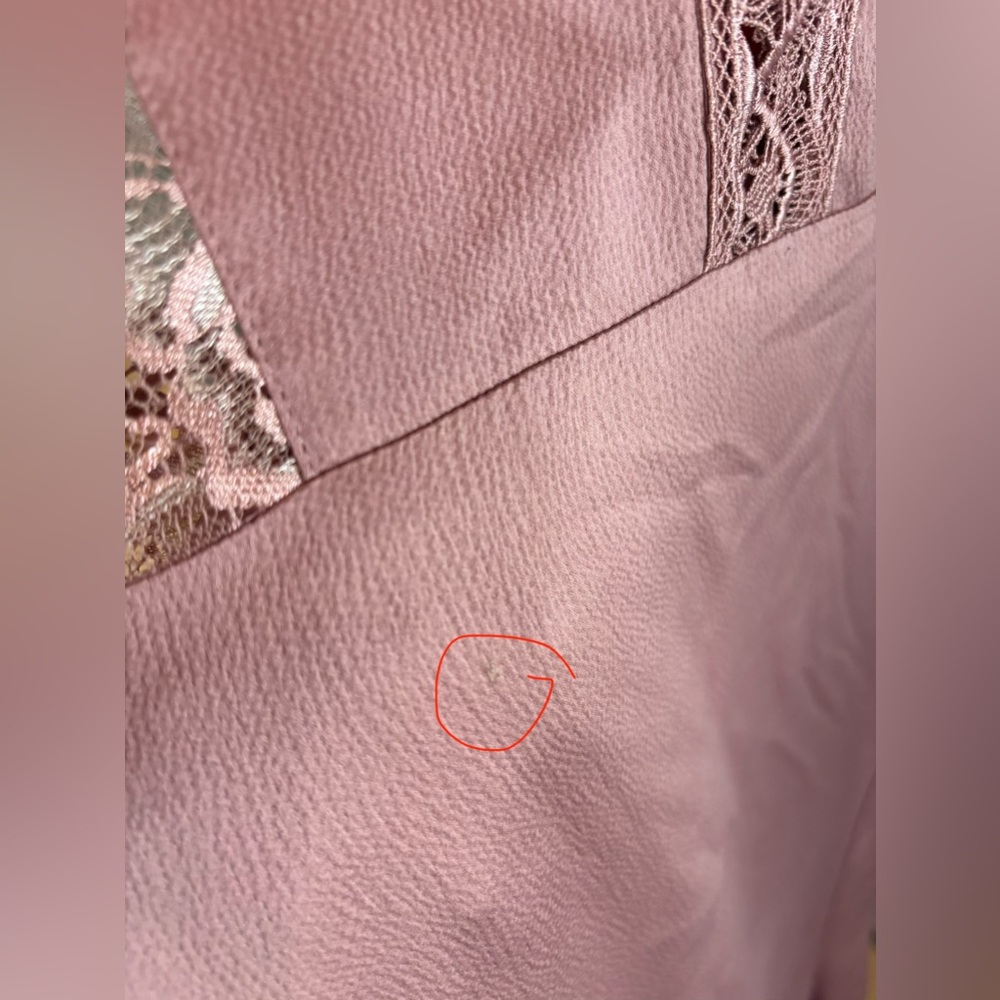 Free People Flutter Maxi Dress - a dusty rose-colored dress with lace trim - Picture 7 of 13